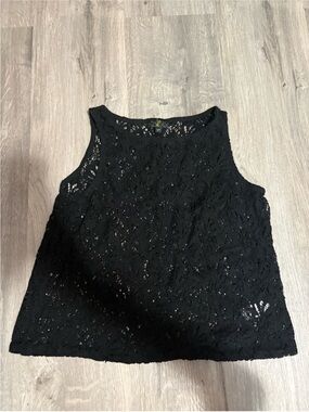 3 for $14 g21 black crotchet tank top size small